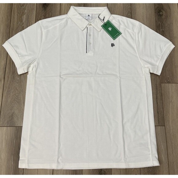Flint Park White Short Sleeve Match Polo Mens XL NWT Golf/Tennis/Pickleball - Picture 2 of 9